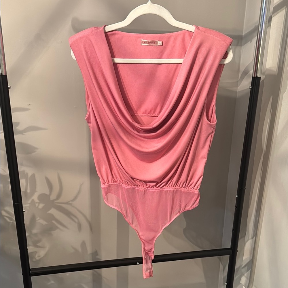 Elegant Pink Women's Drape Top